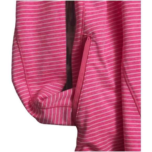 Coolibar Devi L/S Fitness T-Shirt Salmon Striped Crew Neck Raglan 01496 Size M - Picture 2 of 12